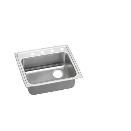 Elkay Lustertone Stainless Steel 22 X 19-1/2 X 6-1/2 Single Bowl Top Mount Ada Sink LRADQ221965R3